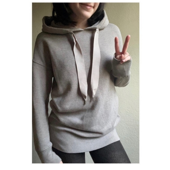 aerie Tops - Aerie Beige Oversized Hoodie With Zippers on The Side Size Small